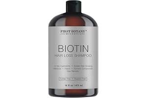 First Botany Cosmeceuticals, Hair Regrowth and Anti Hair Loss Shampoo 16 fl oz, with DHT blockers- Daily Hydrating, Detoxifying, Volumizing Shampoo For Men and Women