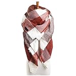 Womens Plaid Scarf Pashmina Oversized Tartan Shawl Wraps Lightweight Blanket