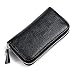KLOUD City Car Keychain Key Holder Bag Wallet Cover/Six Key Hook Zipper Case with Card Holder (Black)