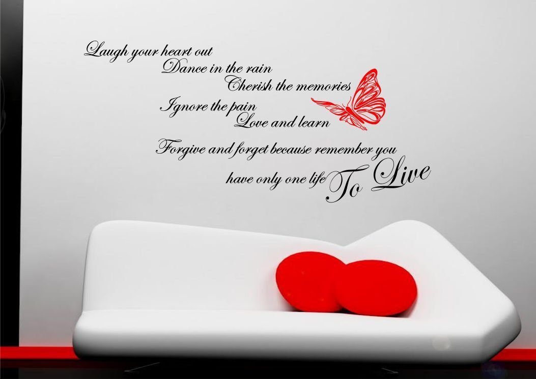 Forgive Forget Memories Love Wall Art Quote Sticker Decal Mural Transfer Stencil WSD716