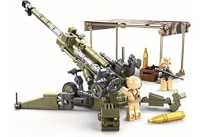 General Jim's Military Brick Building Set - US Army 155mm Howitzer & Artillery Weapons Set Building Blocks for History and Military Enthusiast Model for Teens and Adults