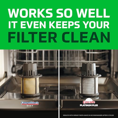 CASCADE PLATINUM PLUS DISHWASHER PODS, DISHWASHER DETERGENT, DISH DETERGENT SOAP, MOUNTAIN, 47 COUNT