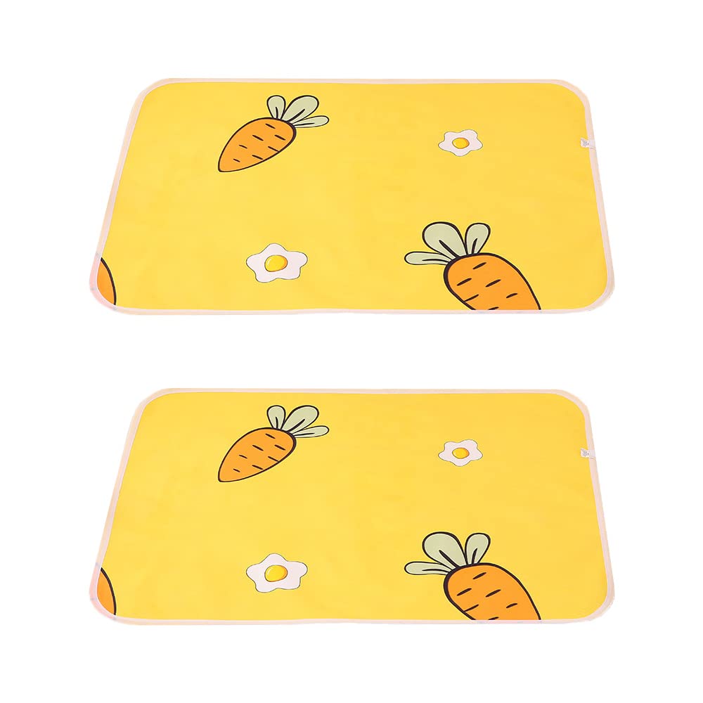 LizCeyMD 2 Pcs Waterproof Machine-Washed and Reused Guinea Pig Bedding 13.8"*17.7" Guinea Pig Cage Liners Waterproof Pet Training Pads Animal Pee Pads for Small Animals