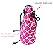 Amerzam Neoprene Lunch Bags/Lunch Boxes, Waterproof Outdoor Travel Picnic Lunch Box Bag Tote with Zipper and Adjustable Crossbody Strap (Rose Red Lunch Bag+Water Bottle Tote)