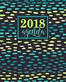 Image de Agenda: 2018 Agenda semainier : 19x23cm : Motif tendance bleu canard, jaune et turquoise (Calendriers, agendas, organiseurs & planificateurs) (Volume