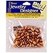 Darice 60-Piece Big Value Printed Wood Beads, 6mm by 10mm
