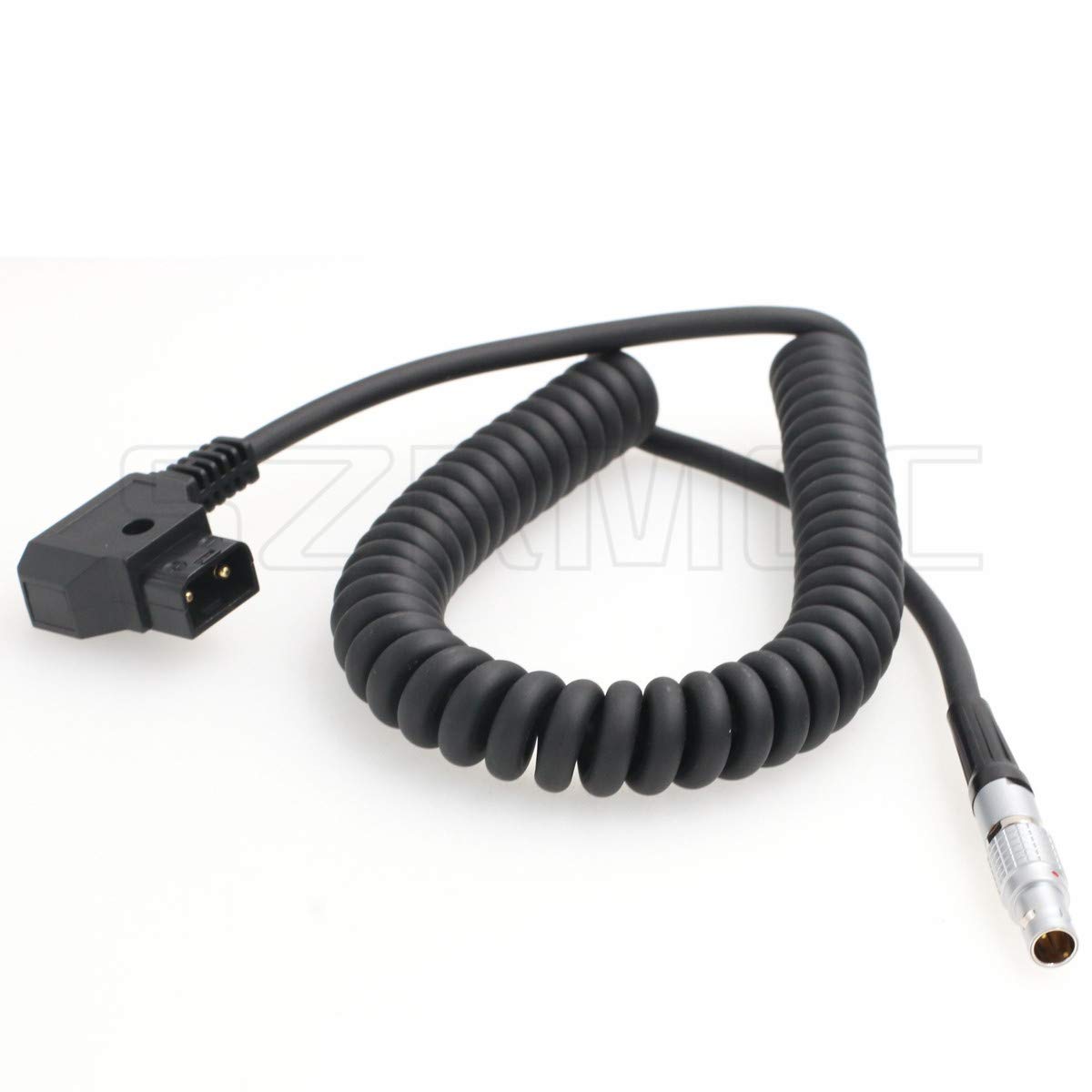 SZRMCC D-tap to 0B 2 Pin Male Coiled Power Cable for Teradek Bolt ARRI RED Paralinx Preston Transvideo SmallHD (Straight)
