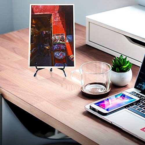 image for IPOW 4 Pack 4 Inch Upgraded Anti-Slip Iron Plate Display Stand, Black 