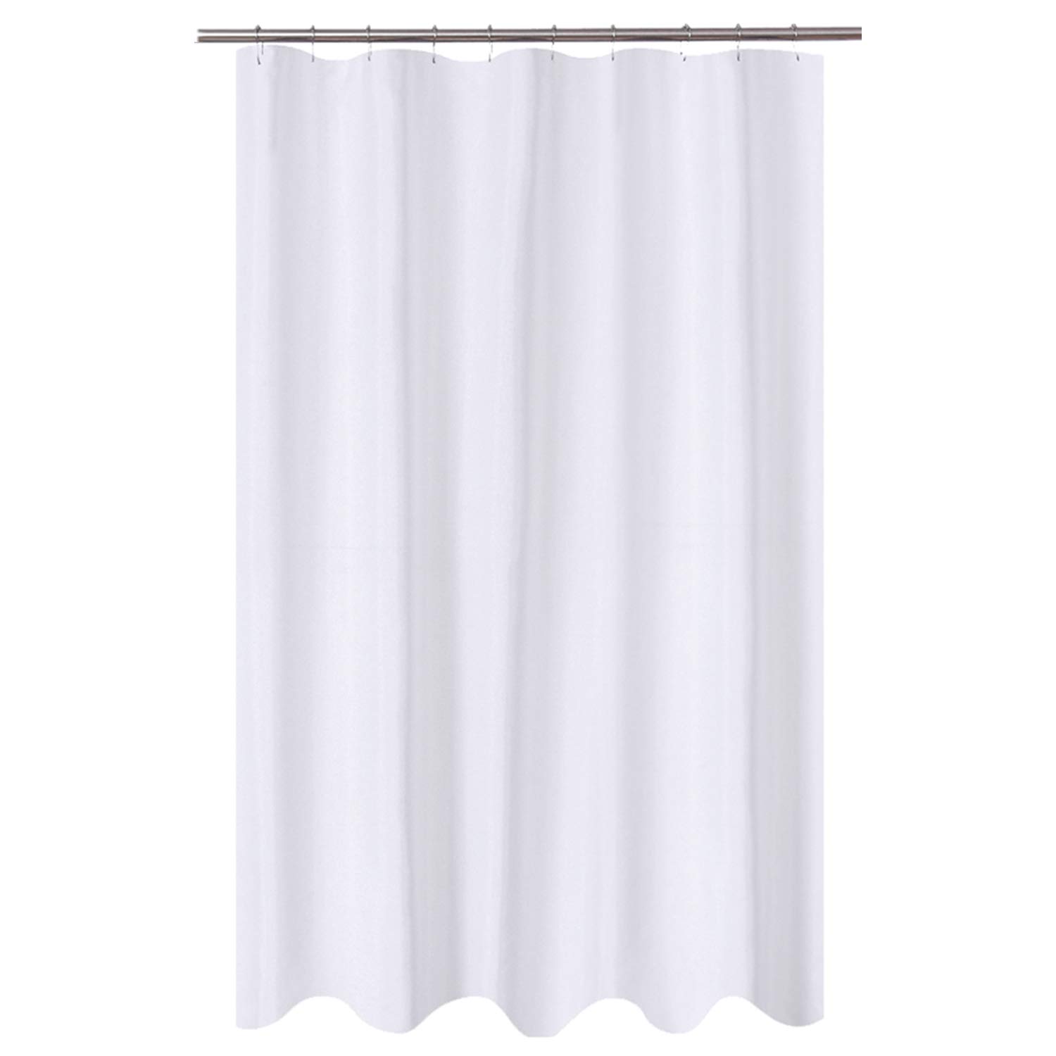 Photo 1 of N&Y HOME Fabric Shower Curtain Liner Longer Stall Size 54 x 75 inches, Hotel Quality, Washable, White Bathroom Curtains with Grommets, 54x75