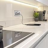 BG Electrical 12W Double USB Socket Nexus Brushed Steel Type A/C USB Ports 13A view 7