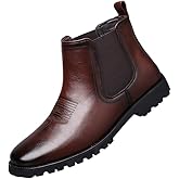 Sfwarmart British Men's Plus Size Fashion Motorcycle Boots