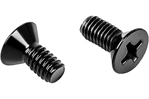 Kado 100pcs Cross Countersunk Head Screws M4-0.7 x 8mm Black, Phillips Screws M4x8 Carbon Steel Flat Head, for Monitor Arm Mounting Wall Mounting Hardware Fastening Accessories