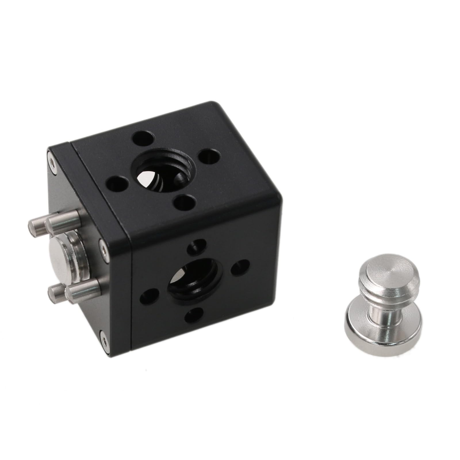 HangTon Block 3/8" Thread Lock Mount Extension Adapter for ARRI Sony RED Camera Monitor Handle Focus Motor Teradek Wireless System Black Square