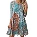 KESEE Clearance Womens Clothing☀ Long Sleeve Vintage Boho Maxi Evening Party Beach Floral Dress (L, Multicolor)