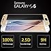 Cyxus [Full Coverage] High Definition 9H Premium Tempered Glass Screen Protector for Samsung Galaxy S6 [Edge to Edge Protection] (Gold)