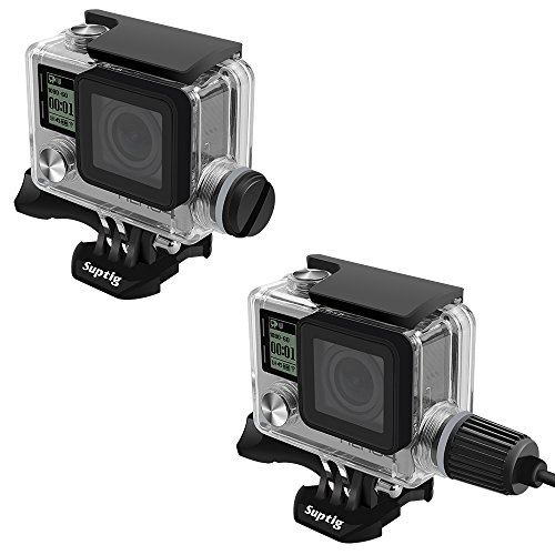 Suptig Rechargeable Waterproof Housing For GoPro Hero 4/3+/3 - Dive Case Up To 131ft (40m)