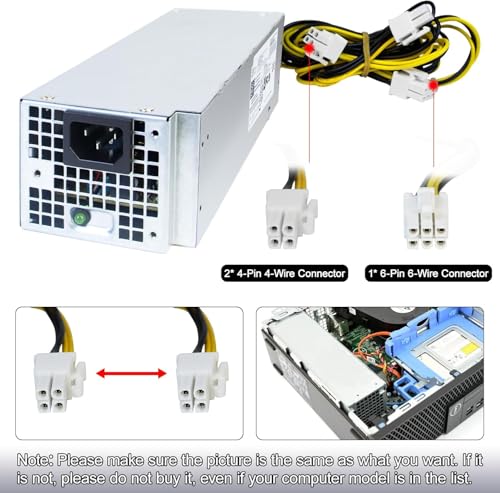 Upgraded Power Supply L200EBS-01 200W 5TVM5 Replacement Compatible with Dell OptiPlex 3060 3050 3050M 7050 7060 3080 5080 7080MT Dell Inspiron 3470 H200EBS-01 VFXXF PA-222 01-3D B K92TW