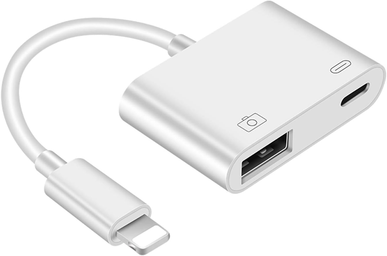 Amazon ライトニング USBカメラアダプタ 充電 一本二役 iphone用OTG lightingケーブル IOS 13.0以降対応