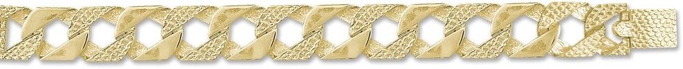 9ct Gold Heavy Cast Lizard & Polished Curb Chain Necklace 20 inch Brand New