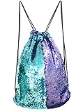 Mysticbags Mermaid Bag Sequin Drawstring Backpack Outdoor Shoulder Bag for Girls