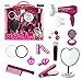 Liberty Imports Fashion Studio Cute Girls Beauty Salon Play Set with Hairdryer, Curling Iron, Mirror and Styling Accessories
