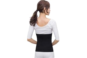 1PCS Unisex Adult Waist Warmer Binder Thin Belt Band for Waist Circumference 80cm-93cm Small Size (Black)
