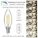 SHINE HAI Candelabra LED Filament Bulbs Dimmable 40W Equivalent, 4000K Neutral White Chandelier B11 LED Bulb E12 Base Decorative Candle Light Bulb, 6-Pack