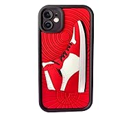KBGTYUL Cool Luxury Phone Case for iPhone 11 Case,Street Aesthetic Shockproof Designer for Boys Men,3D Classic Sneaker Design Cases Compatible with iPhone 11 case Red