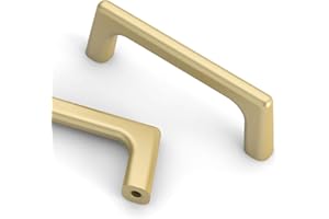 Asidrama 10 Pack 3 Inch(76mm) Brushed Gold Cabinet Pulls Cabinet Handles Cupboard Handles Kitchen Cabinet Hardware for Cupboard Drawer Pulls