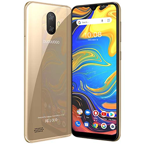 Smartphone Pas Cher 4G, Android 9.0 3GO RAM 32GO ROM/128 Go Extensible, 5.5 inch Full-Screen 8MP Camera Face ID Dual SIM…