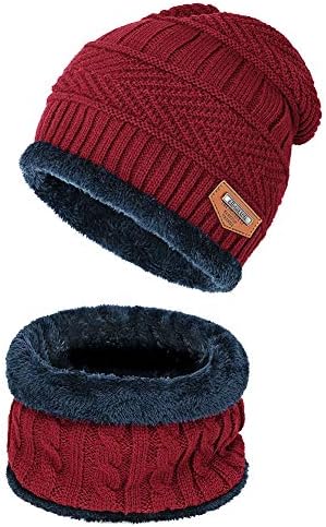 Concitor Brand Knit Cap Solid Emerald Green Beanie Hat and Scarf