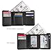 Augus Trifold Leather Wallet for Man RFID Blocking Wallet with Double ID Window (black)