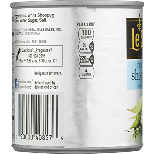 Le Sueur Tender White Shoepeg Whole Kernel Corn, 11 Ounce (Pack of 12)