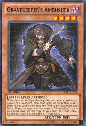 Yu-Gi-Oh! - Gravekeeper's Ambusher (LVAL-EN032) - Legacy of the Valiant - Unlimited Edition - Common