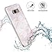WORLDMOM for Galaxy S8 Case, Rose Gold Marble Design Clear Pattern Slim TPU Soft Rubber Hybrid Shockproof Protective Phone Case Cover for Samsung Galaxy S8, White Marble