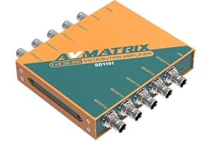 Avmatrix SD1191 SDI Video Splitter 3G/HD/3G-SDI has 1 Input 9 Output Distribution Amplifier Support 1080P for Projector Monit