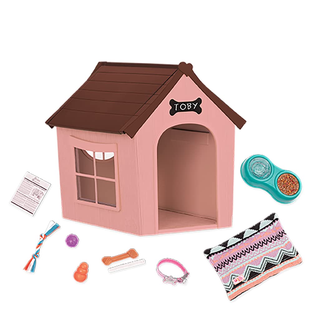 Our Generation - OG Puppy House - Dog House Playset - Pet Toy - 18-Inch Doll Accessories - Pretend Play - Toy for Kids 3 Years +