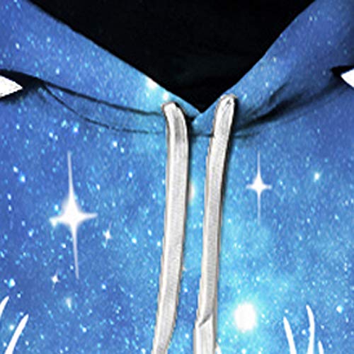 Mens Sweatershirt Sale,deatu Clearance Christmas Santa/Tree/Elk/Snowman Printing Long Sleeve Pullover Hoodie Tops(BlueÂ 1,XXXL)