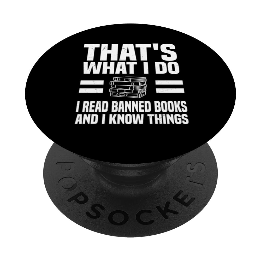Funny Read Banned Books Saying Book Bans Reader PopSockets Swappable PopGrip