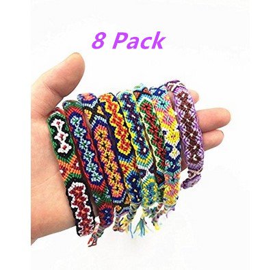 Asibt nepal woven friendship bracelets - 8 pack