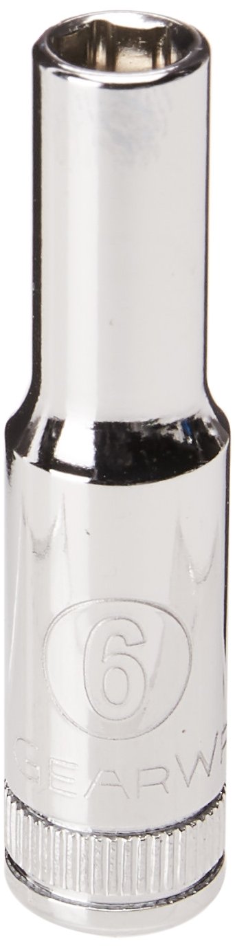 GearWrench 80141 Socket, 6 Point, 1/4" Drive, 6 mm Deep