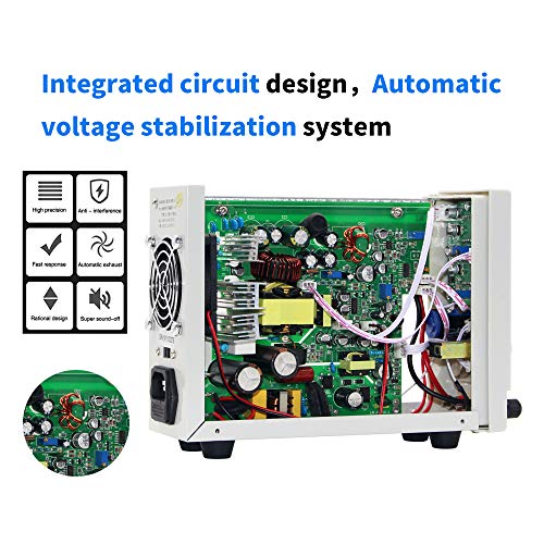 DC Power Supply Variable 30V 10A, （Precision 00.01V，00.01A）4-Digital LED Display, Precision Adjustable Regulated Switching Power Supply Digital with Alligator Leads US Power Cord  - Thumbnail 4