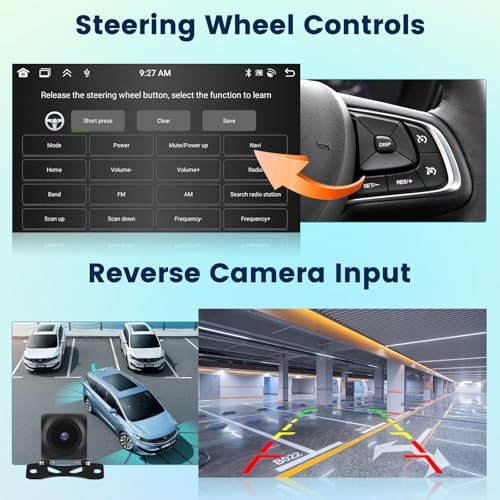 [6G+128G] Inefala Android 15 Car Radio for Fiat 500 2007-2015 with Wireless Carplay Android, 7 Inch Touchscreen Radio with GPS Navigation WiFi RDS/FM Bluetooth EQ SWC Rearview Camera Mic (White)