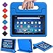 BMOUO Case for Amazon Fire HD 8 2017/2018 (Previous Generation) - Light Weight Shock Proof Convertible Handle Kids Case for Fire HD 8 Tablet (7th and 8th Generation, 2017 and 2018 Release) Blue