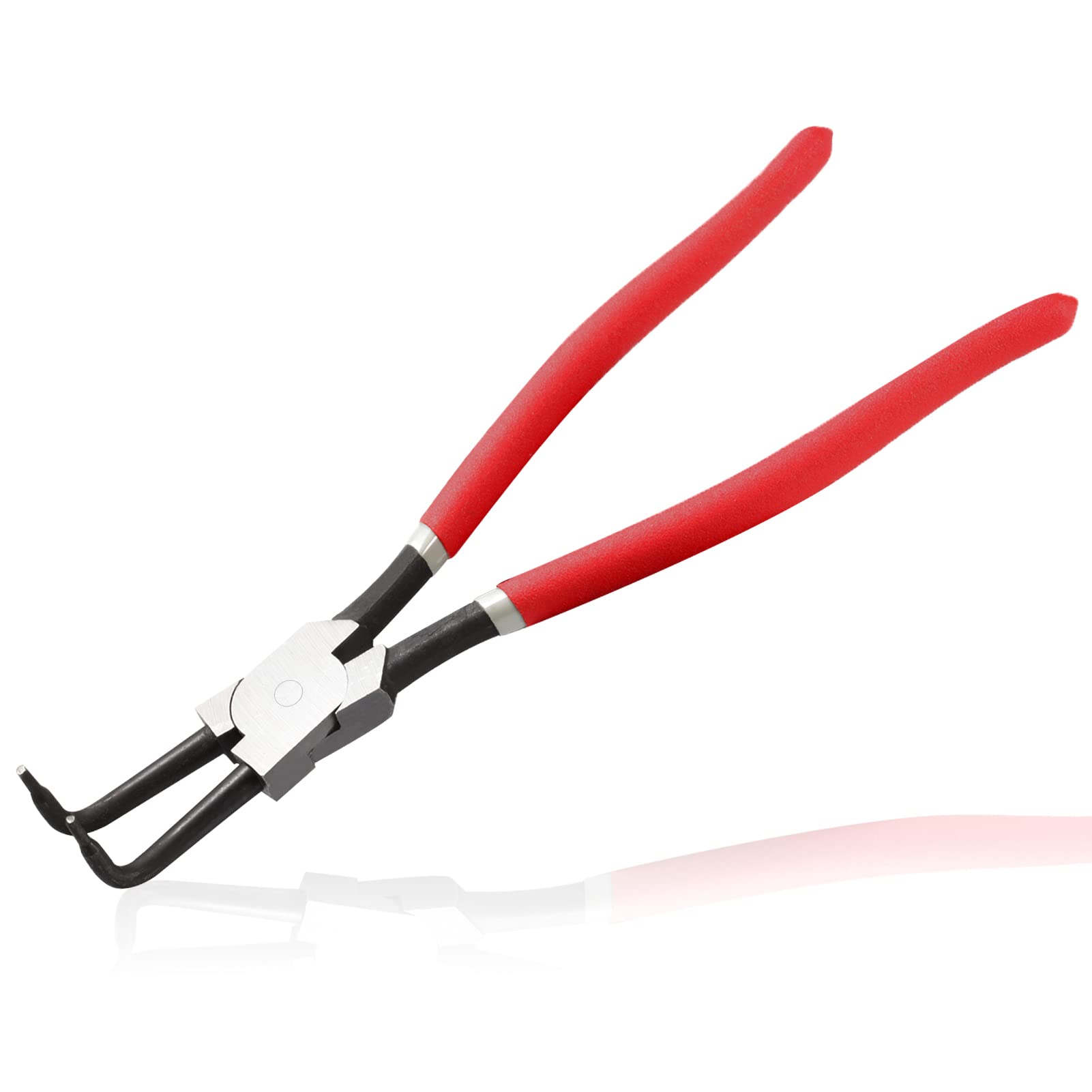 LEONTOOL 13-Inch Snap Ring Plier Heavy Duty Internal Circlip Pliers Bent Jaw Tip Diameter 0.12" for Installing Removing Retaining Ring