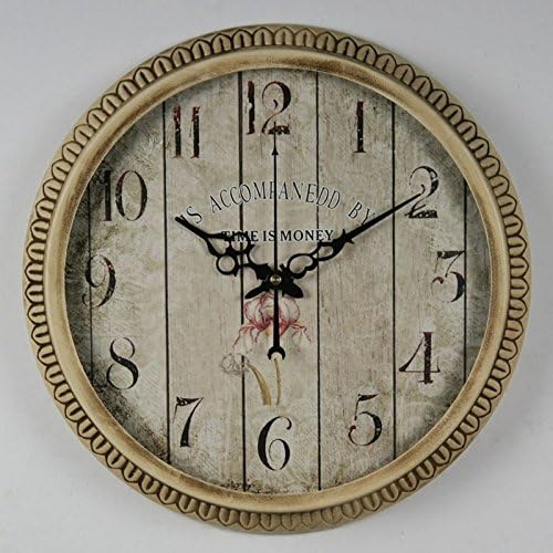 Eastern Mediterranean Vintage Style Iron Clock Mute/Sweep Second Movement/Iron Wall Clock