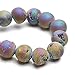 Top Plaza 7 Chakra Bracelet W/Real Stones - Energy Healing Crystal Yoga Meditation Balance Semi Precious Gemstone Beads(Titanium Druzy Geode/Chakra)