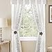 CHICTIE 1 Pair Vintage Flower Hand Carved Magnetic Tiebacks Ropes Curtain Drapery Holdbacks Artistic Room Décor for Girls Cafe Bistro (Vintage Brown)