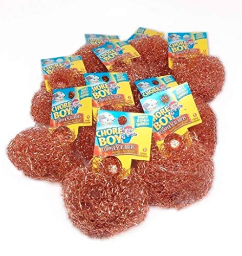 6 Pieces Of Chore Boy Copper Scouring Pad 100% Pure Copper Scrubber - Thumbnail 2