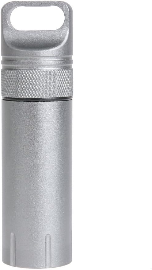 VDK Survival Waterproof Pill Case Box Container Travel Kits For Outdoor Hiking Emergency (Gray)